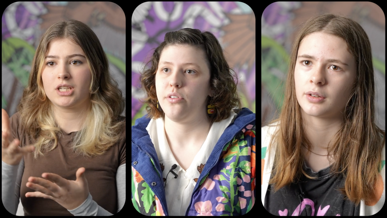 An image of Maya, Willow and Thali from our Project Advisory Group